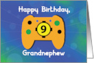 Grandnephew 9 Year Old Birthday Gamer Controller card