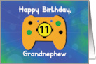 Grandnephew 11 Year Old Birthday Gamer Controller card