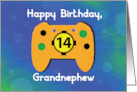 Grandnephew 14 Year Old Birthday Gamer Controller card