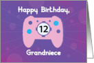 Grandniece 12 Year Old Birthday Gamer Controller card