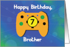 Brother 7 Year Old Birthday Gamer Controller card