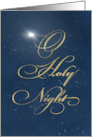 O Holy Night Sky Religious Christmas Digital Gold Looking Script card