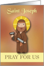 St. Joseph Pray for Us Simple Catholic Saint card