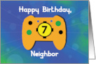 Neighbor Boy 7 Year Old Birthday Gamer Controller card