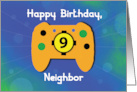Neighbor Boy 9 Year Old Birthday Gamer Controller card