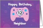 Neighbor Girl 12 Year Old Birthday Gamer Controller card