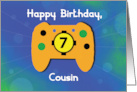 Cousin Boy 7 Year Old Birthday Gamer Controller card