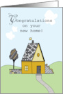 Congratulations on New Home Sweet Simple Drawing card