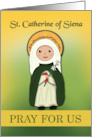 St. Catherine of Siena Thinking of You Catholic Simple Saint card