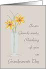 Foster Grandparents Grandparents Day Thinking of You with Two Flowers card
