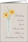 Across The Miles Grandparents Day Thinking of You with Two Flowers card