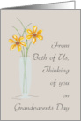 From Both of Us Grandparents Day Thinking of You with Two Flowers card