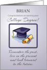 Custom Name College Graduation Remember the Past card