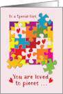To a Special Girl Valentine Puzzle Love to Pieces card