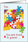 Son Birthday Puzzle Love to Pieces card
