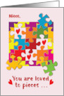 Custom Relation Niece Birthday Puzzle Love to Pieces card