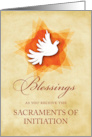 RCIA Confirmation and Communion Congratulations Blessings Dove card