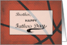 Brother Fathers Day Basketball Large Distressed Sports Ball card