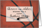 Across the Miles Fathers Day Basketball Large Distressed Sports Ball card
