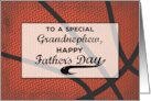 Grandnephew Fathers Day Basketball Large Distressed Sports Ball card