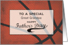Custom Relationship Great Grandpa Fathers Day Basketball Large card