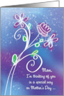 Mothers Day for Mom Thinking of You Purple Flowers card