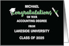 Personalize Name School Class Accounting Graduation Congratulations card