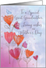 To Great Grandmother Mothers Day Love Orange Pink Flowers Butterfly card