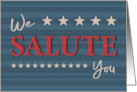 Military Salute Appreciation Ecru Stars card