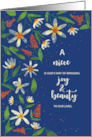 Niece Religious Birthday Daisies and Wildflowers on Navy Blue card