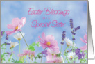 Sister Religious Easter Blessings to Nun Wildflowers card