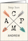 Step Son Camp Personalize Name Arrows card
