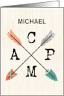 Camp Personalize Name Arrows card
