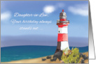 Daughter in Law Birthday Coastal Lighthouse card