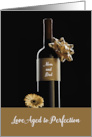 Mom and Dad Happy Anniversary Wine Bottle with Bow card