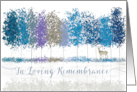 In Loving Remembrance Winter Trees and Lone Deer card