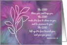 Consecrated as Bishop Lord Bless and Keep on Purple Watercolor card