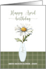 April Birthday Daisy Birth Month Flower card