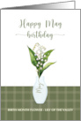 May Birthday Lily of the Valley Birth Month Flower card
