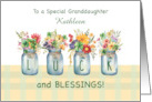 Granddaughter Customizable Name St Patricks Day Luck and Blessings Wi card