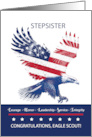 Stepsister Eagle Scout Values Congratulations Eagle Flag card