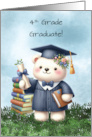 Fourth Grade Graduation Girl Teddy Bear Congratulations card