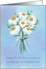 Granddaughter and Grandson in Law First Anniversary Blessings Daisies card