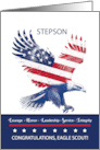 Stepson Eagle Scout Values Congratulations Eagle Flag card
