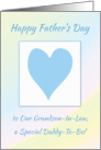 Grandson in Law Daddy to Be Fathers Day Blue Heart card