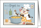Father’s Day Souper Dad Cow Stirring Up Love card