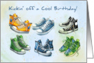 Boy Tween or Teen Birthday with Cool Colorful Sneakers card