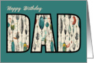 Fishing Dad Birthday With Lures in DAD card