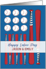Fourth of July Personalized Baseball Flag Red White Blue card