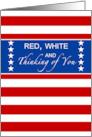 4th of July Red White and Thinking of You card